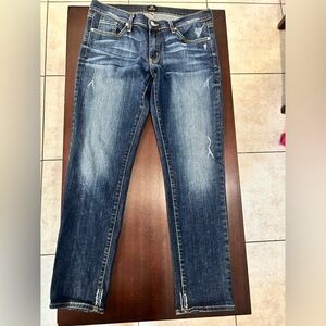 Just Black Distressed Dark Blue Skinny Jeans